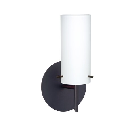 Besa Lighting Copa 3 Mini Sconce, Opal Matte, Bronze Finish, 1x40W Halogen 1SW-440307-BR